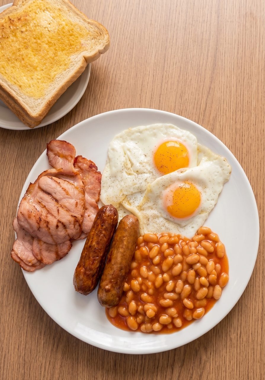 A hearty cooked breakfast at Zarathustra Café
