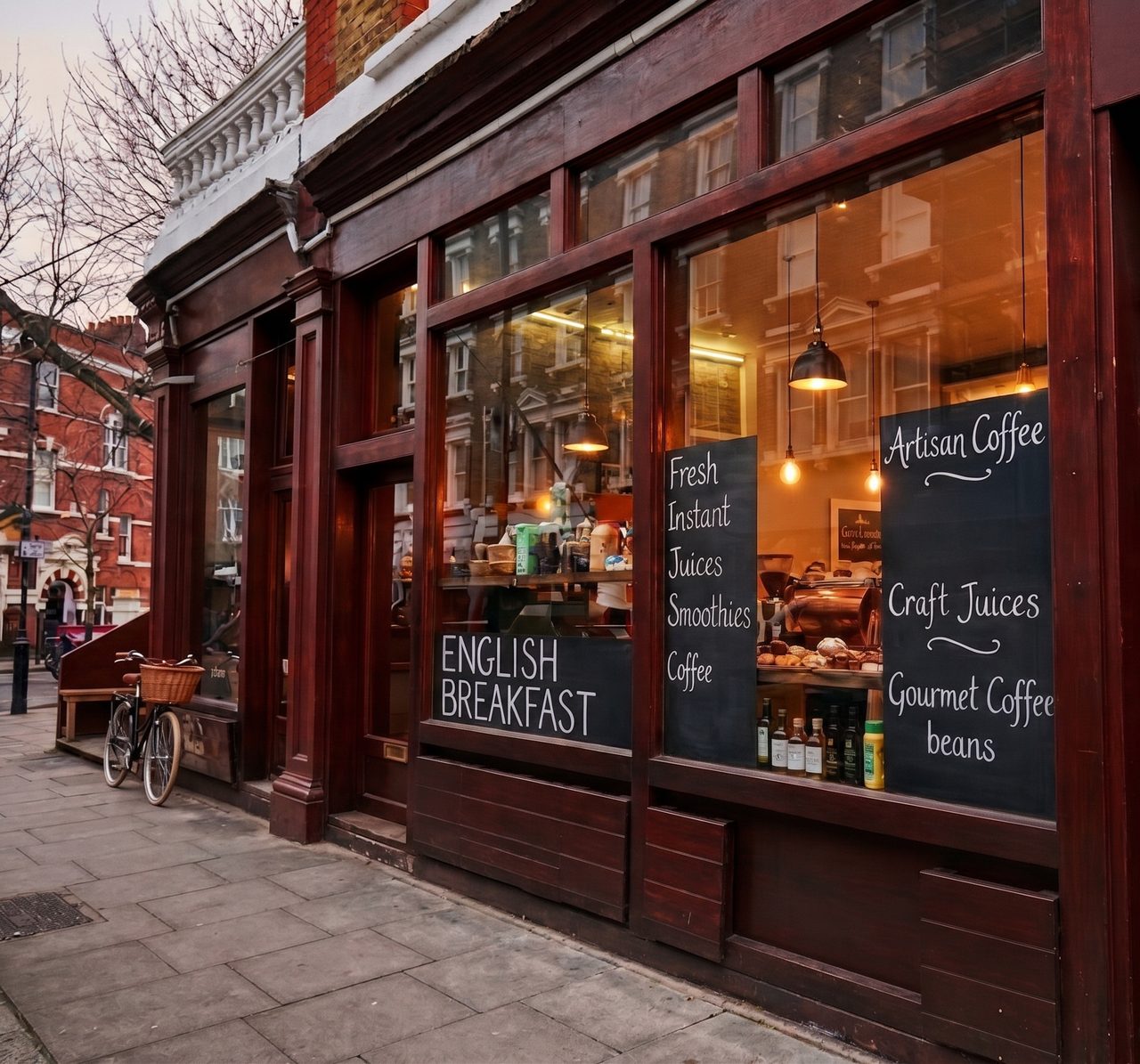 The sunny exterior of Zarathustra Café on Richmond Way